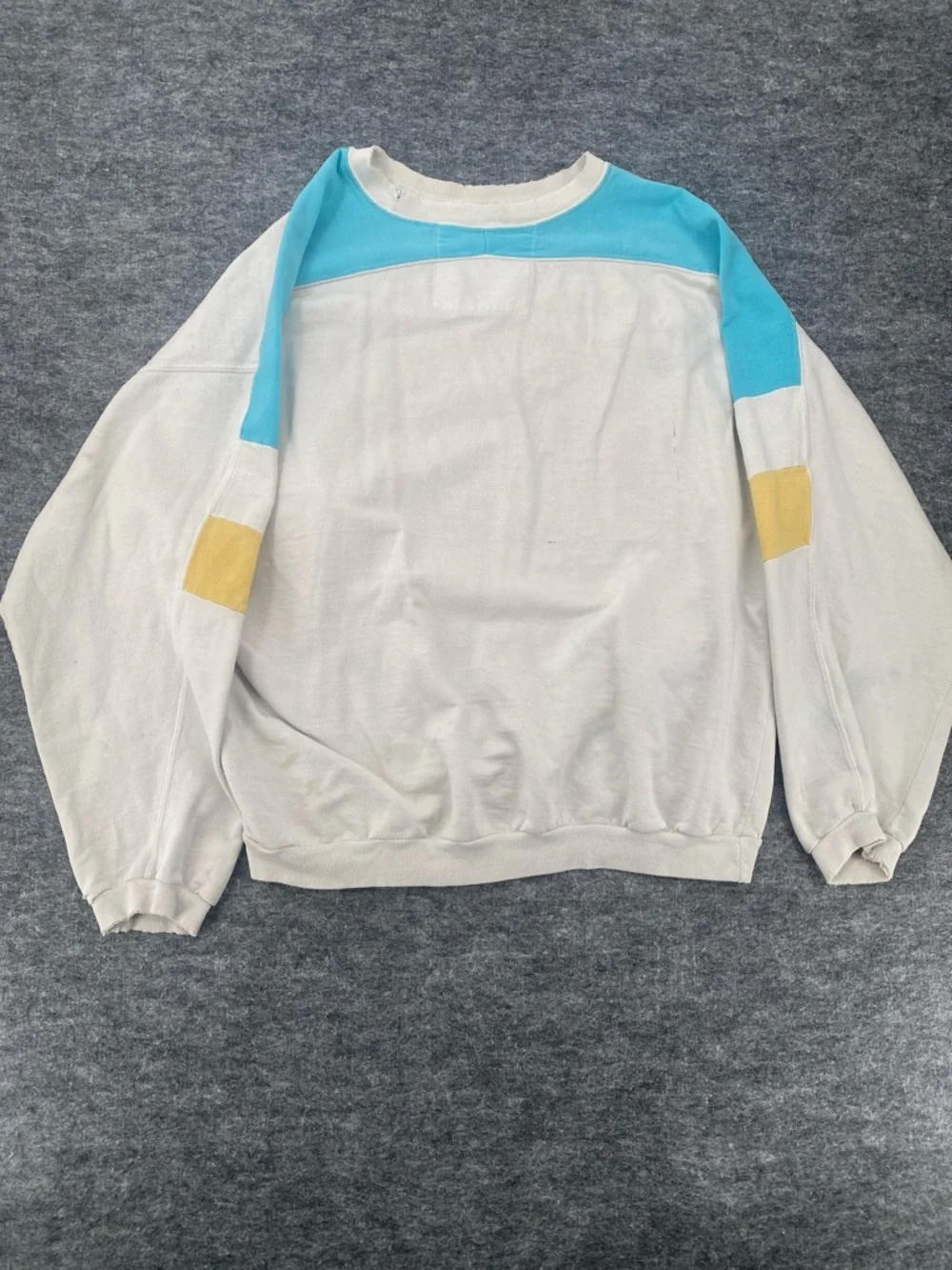 Crewneck Sweatshirt - White/Blue/Yellow - Picture 5 of 9